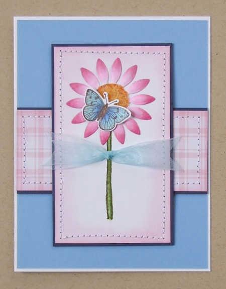 HeatherM blue butterfly card